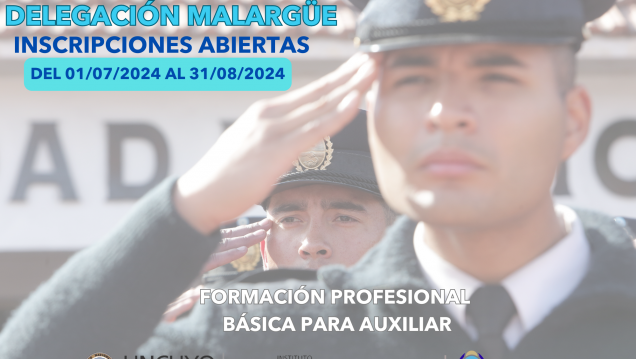imagen Abrimos las inscripciones para la Formación Profesional Básica para Auxiliar de la Policía de Mendoza en la Delegación Malargüe