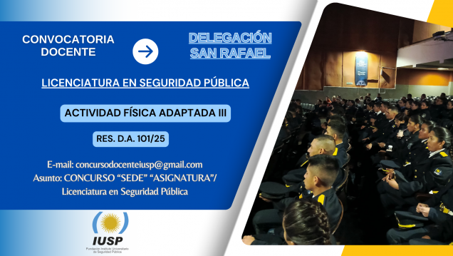 imagen Convocatoria Docente para la Delegación San Rafael del 19/08/2025