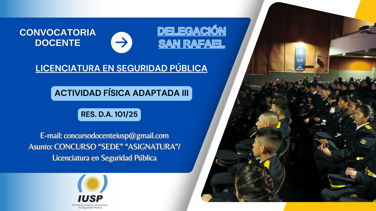 imagen Convocatoria Docente para la Delegación San Rafael del 19/08/2025