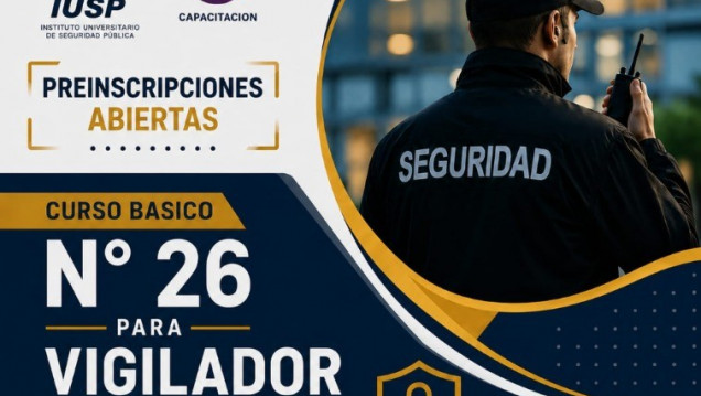 imagen Abrimos las preinscripciones para el 26° Curso Básico de Capacitación para Vigilador Privado