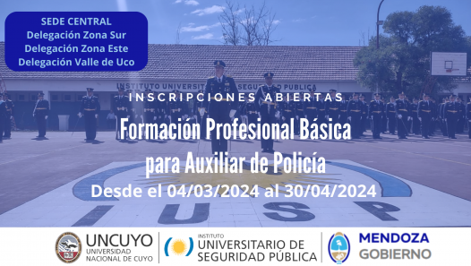 imagen Apertura de Inscripciones para el Curso de Formación Profesional Básica para Auxiliar de la Policía 