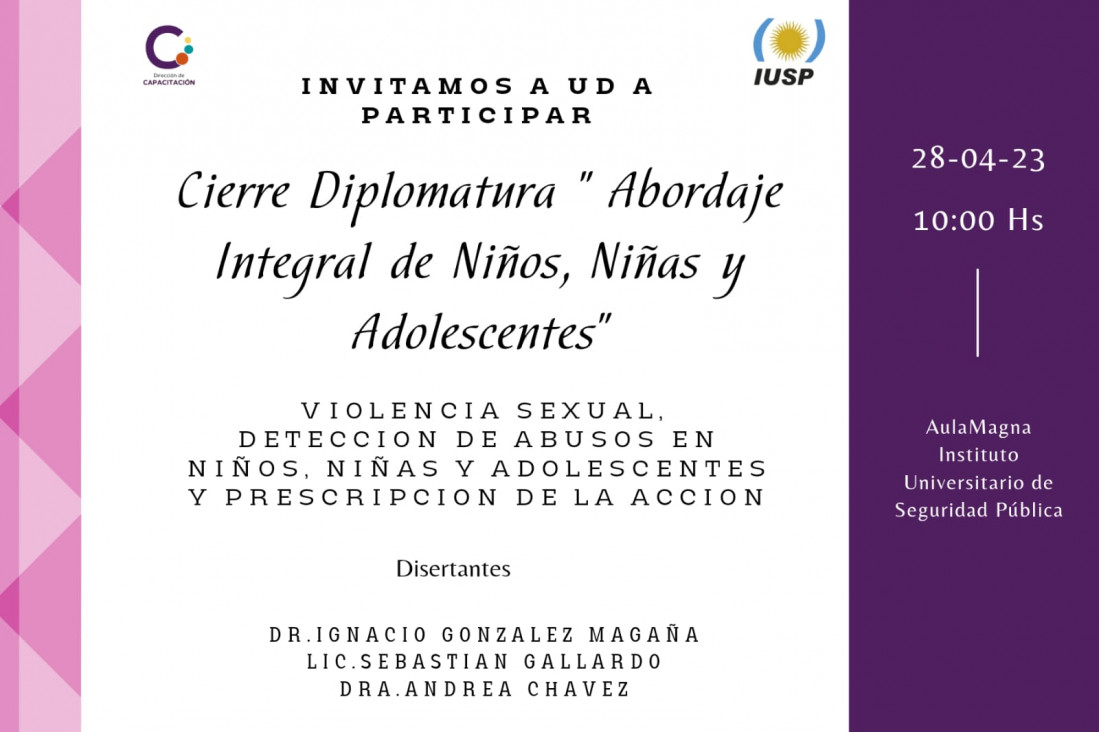 imagen Se realizará el Acto de cierre de la Diplomatura "Abordaje Integral de Niños, Niñas y Adolescentes"