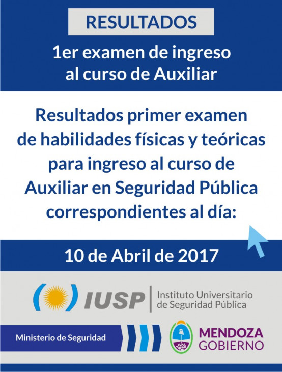 imagen Resultados exámenes de Auxiliares del 10 de Abril de 2017