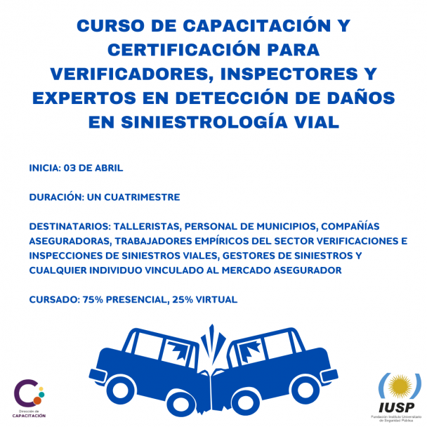 imagen 1 Curso de Capacitación y Certificación para verificadores, inspectores y expertos en detección de daños en siniestrología vial