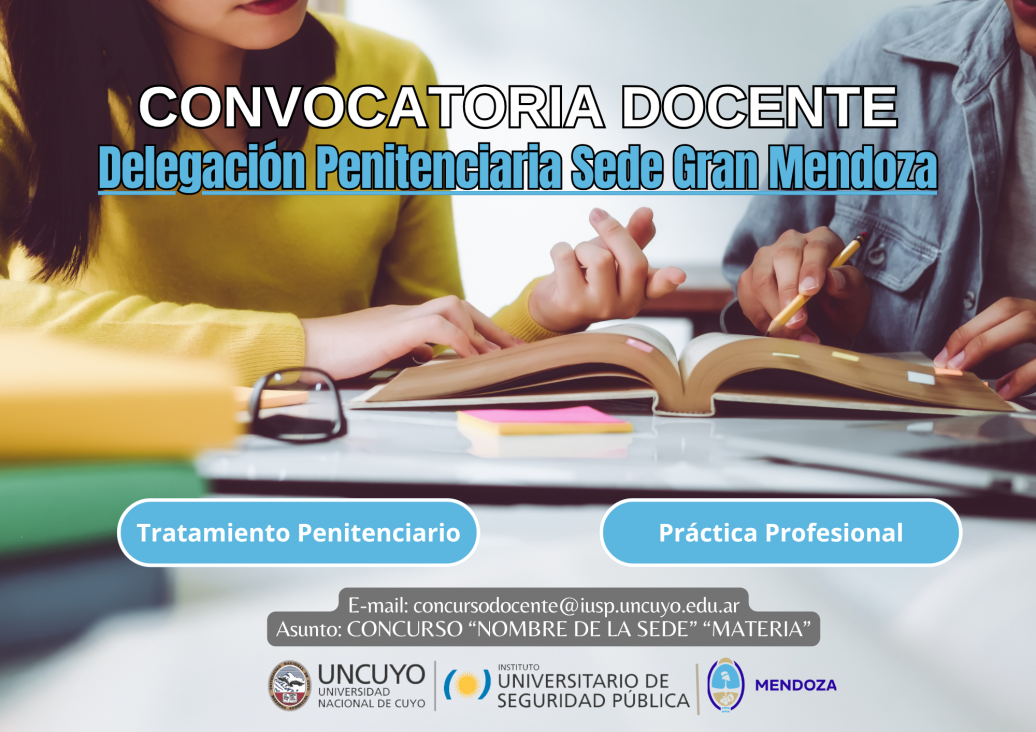 imagen Convocatoria docente para asignaturas de Tecnicatura Universitaria en Seguridad Penitenciaria