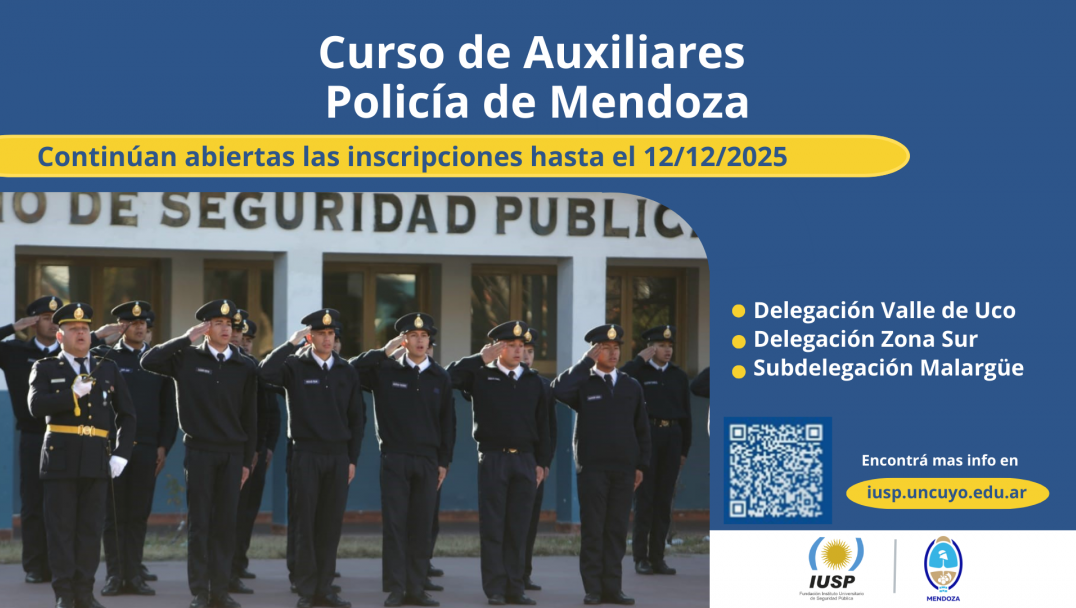 imagen Curso de Auxiliar para la Policía de Mendoza