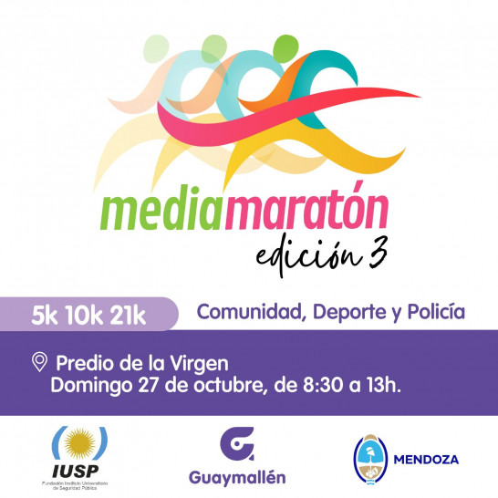 imagen Se abren las Inscripciones para la Tercera Media Maratón Comunidad Deporte y Policía. Crio. Gral. (R) Elio Fernando Olmos