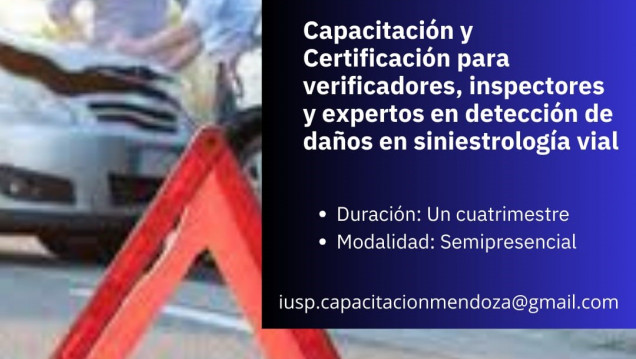 imagen Curso de Capacitación y Certificación para verificadores, inspectores y expertos en detección de daños en siniestrología vial