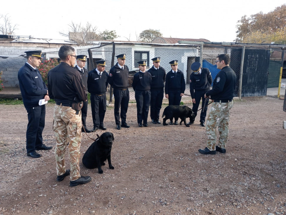 imagen Alumnos de Tecnicatura de la Delegación Zona Sur recibieron instrucción de parte del personal de Lucha contra el Narcotráfico de San Rafael