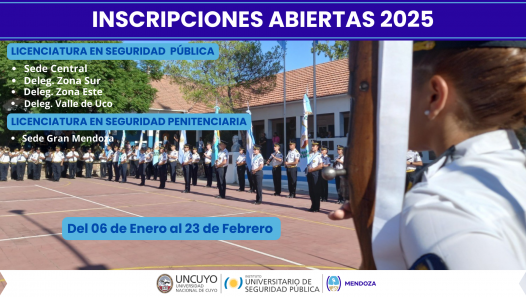 imagen Apertura de Inscripciones para las carreras de Licenciatura en Seguridad Pública y Licenciatura en Seguridad Penitenciaria