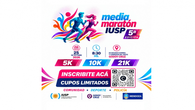 imagen El IUSP se prepara para vivir su 5° Media Maratón en Godoy Cruz