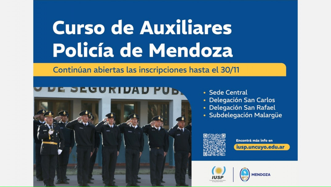 imagen Curso de Auxiliar para la Policía de Mendoza