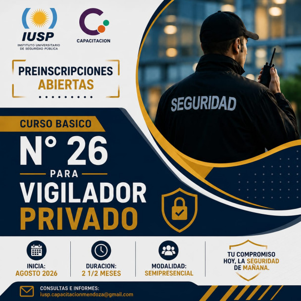imagen 26° Curso Básico de Capacitación para Vigilador Privado