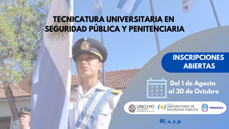 imagen Apertura de Inscripciones para la Tecnicatura Universitaria en Seguridad Pública y Tecnicatura Universitaria en Seguridad Penitenciaria