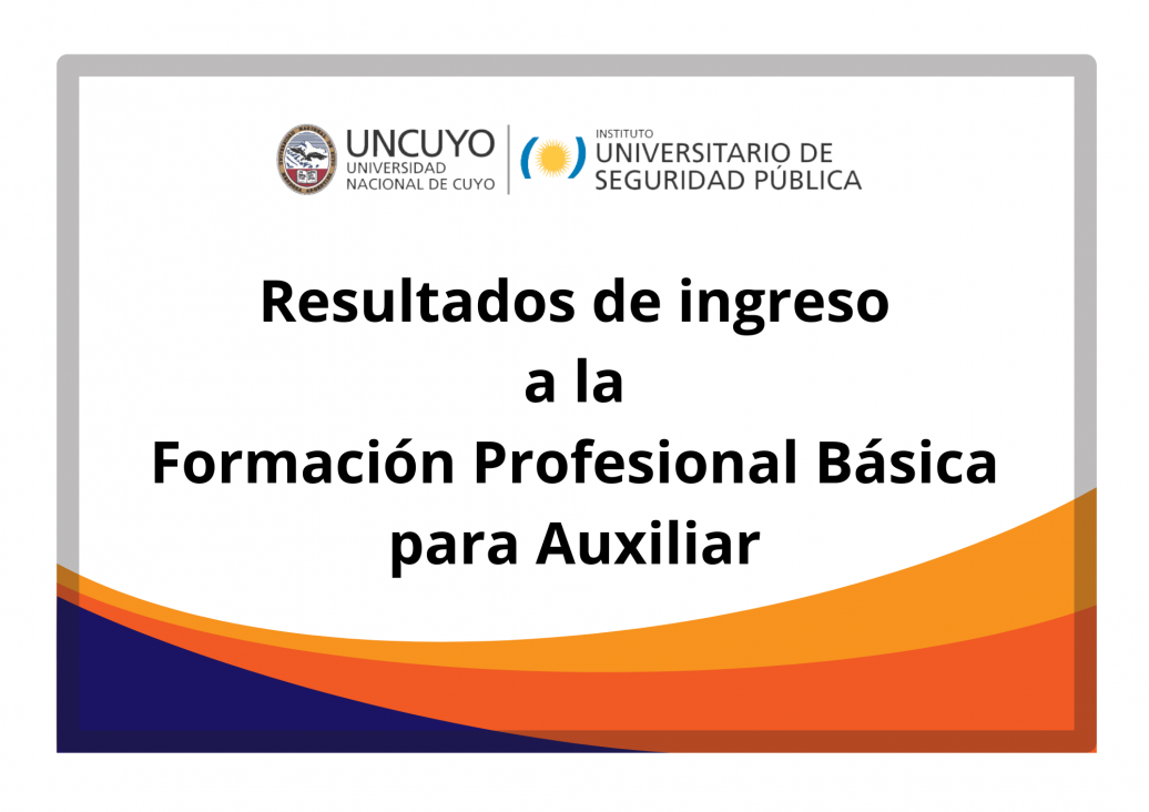 imagen Resultados de ingreso a la Formación Profesional Básica para Auxiliares