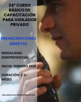 imagen Abre la preinscripción para el curso de vigiladores privados