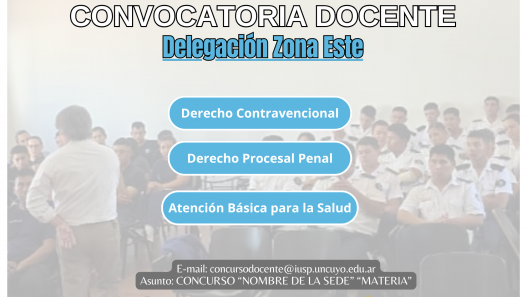 imagen Convocatoria docente para asignaturas de Tecnicatura Universitaria en Seguridad Pública