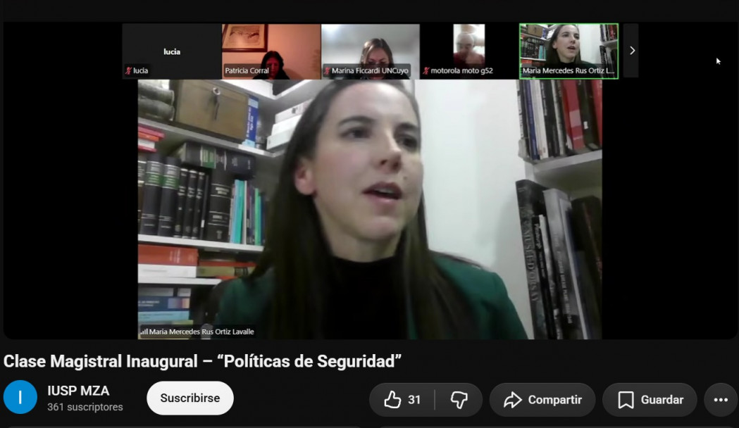 imagen 10 La Ministra de Seguridad y Justicia de la provincia dictó desde el IUSP una clase magistral a más de 300 participantes