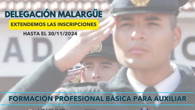 imagen Se extienden las inscripciones para la Formación Profesional Básica para Auxiliar de la Policía de Mendoza en la Delegación Malargüe