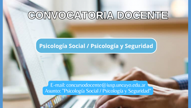 imagen Convocatoria docente para asignatura de Licenciatura en Seguridad Pública