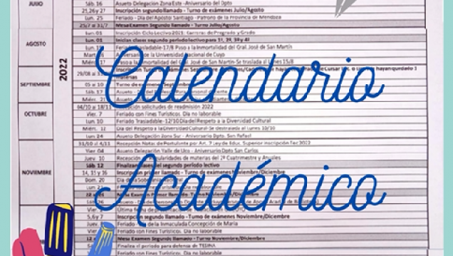imagen Ya puede consultar y descargar el Calendario Académico 2022 - 2023