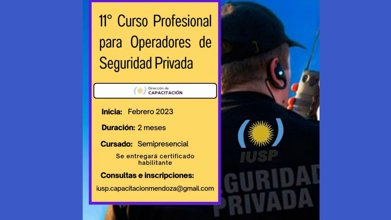 imagen Se completó el cupo de preinscripción para el "11° Curso Profesional para Operadores de Seguridad Privada"