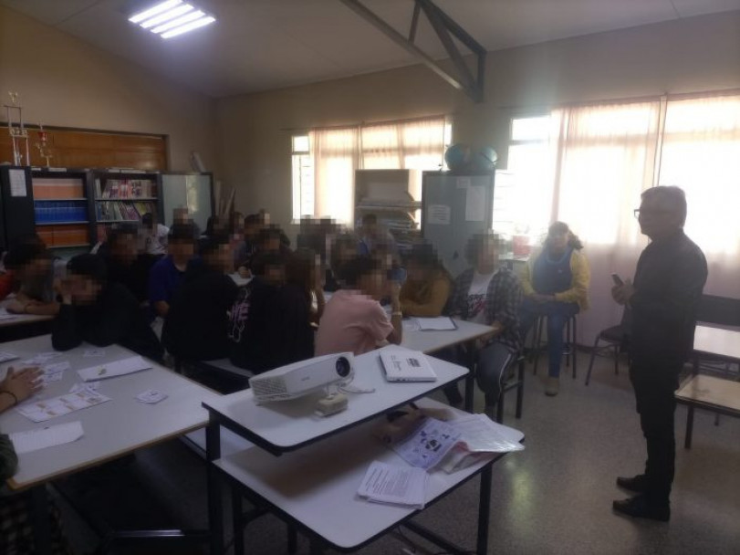 imagen 2 La Delegación San Rafael promociono en escuelas la carrera de Tecnicatura en Seguridad Pública con una gran aceptación de los estudiantes