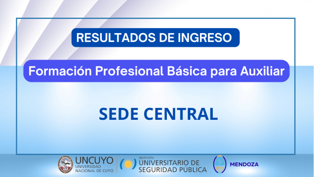 imagen Resultados de ingreso al Curso de FPB para Auxiliar SEDE CENTRAL