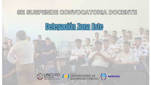 imagen Se suspende convocatoria docente de Tecnicatura Universitaria en Seguridad Pública