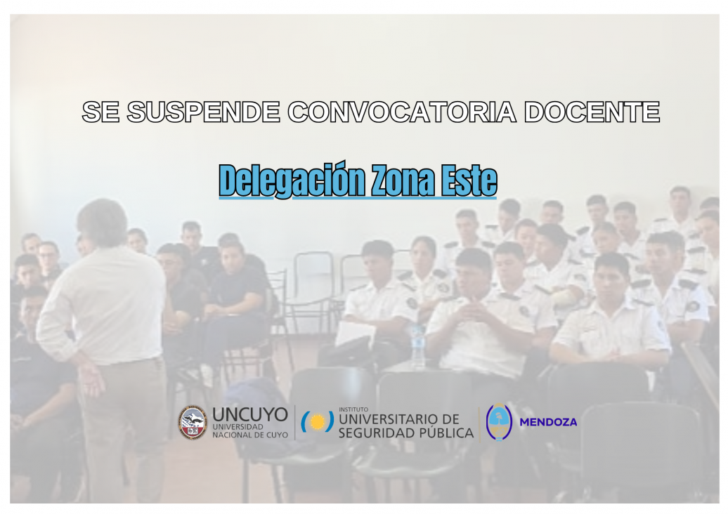 imagen Se suspende convocatoria docente de Tecnicatura Universitaria en Seguridad Pública