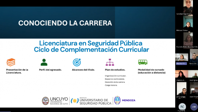 imagen Inició la primera cohorte de Licenciatura en Seguridad Pública 100% online