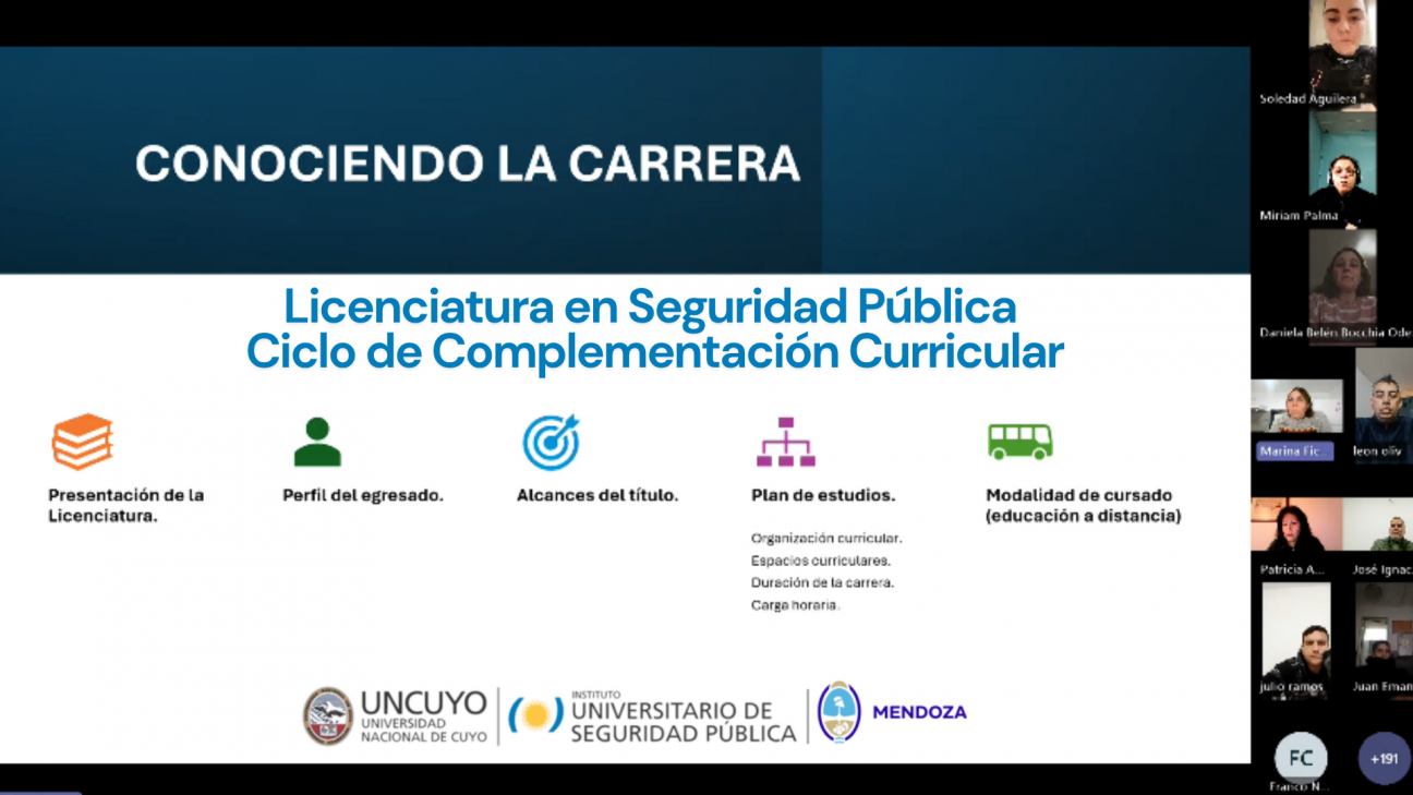 imagen Inició la primera cohorte de Licenciatura en Seguridad Pública 100% online