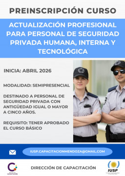 imagen Se abre la inscripción al “Curso de actualización para personal de Seguridad Privada”