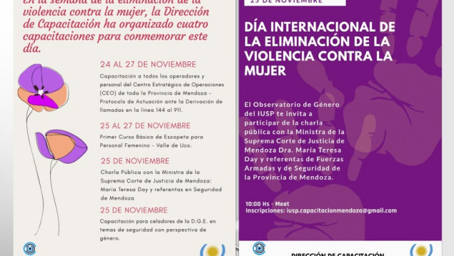 imagen Capacitaciones en conmemoración de la semana de la eliminación de la violencia contra la mujer