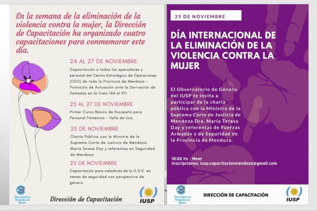 imagen Capacitaciones en conmemoración de la semana de la eliminación de la violencia contra la mujer