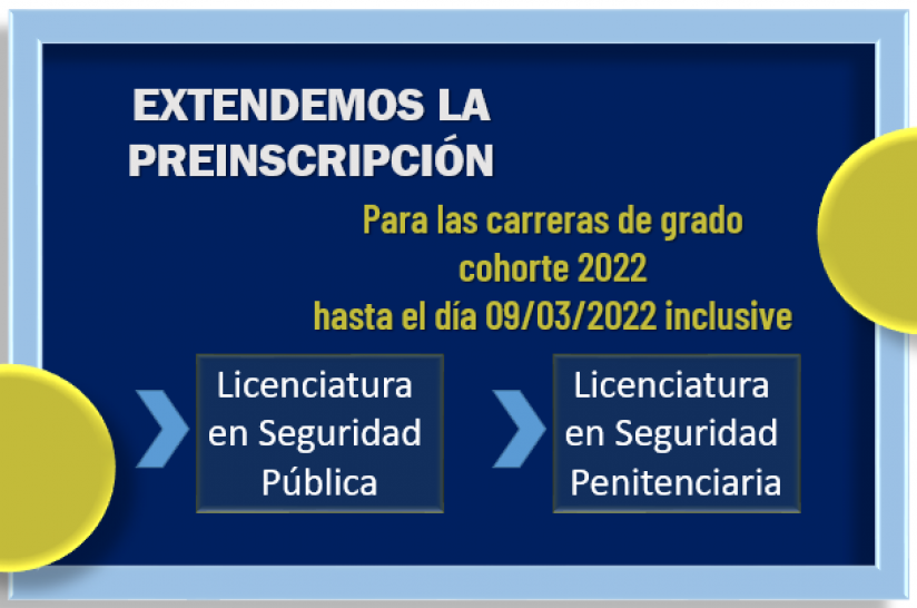 imagen Se extiende la pre-inscripción para las carreras de Licenciatura cohorte 2022