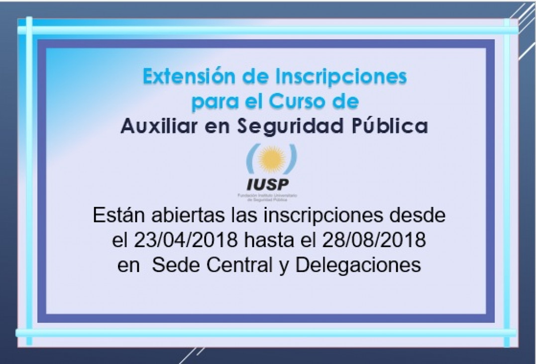 imagen Extendemos las inscripciones al Curso de Auxiliar en Seguridad Pública