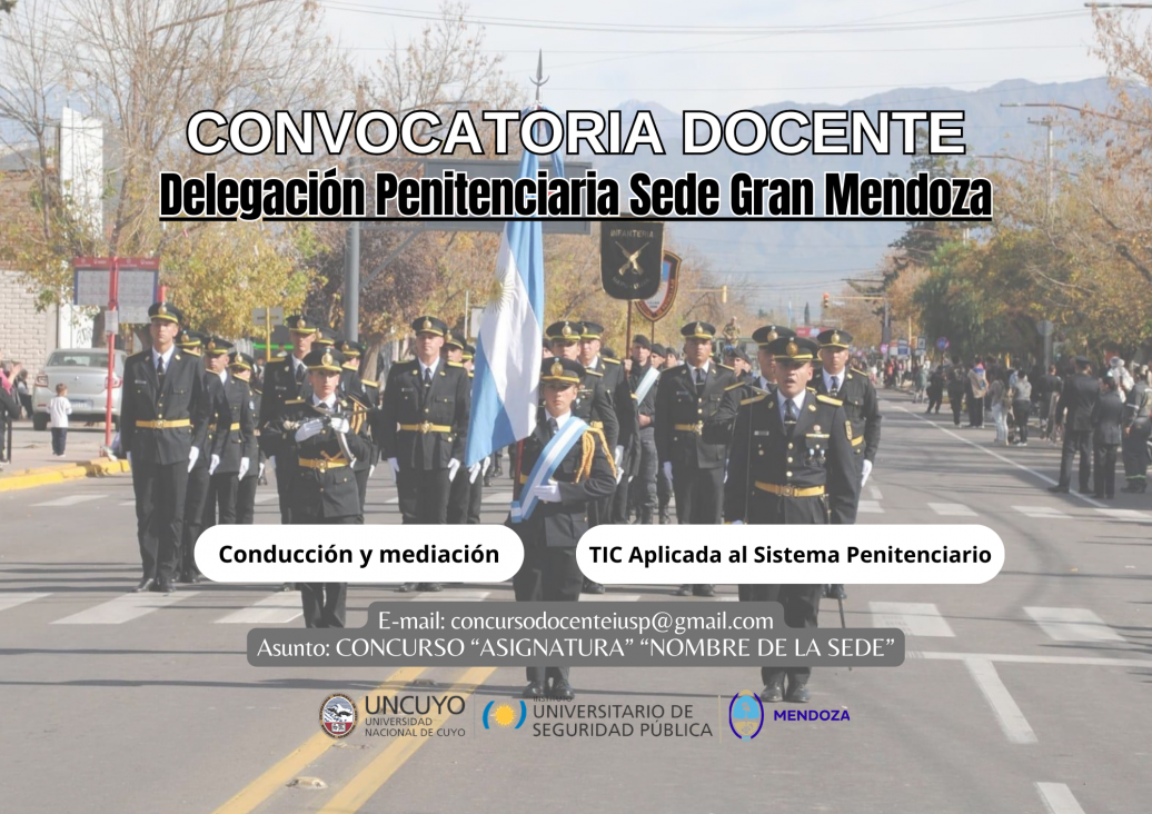imagen Convocatoria docente para asignaturas de Tecnicatura Universitaria de la Sede Penitenciaria Gran Mendoza 