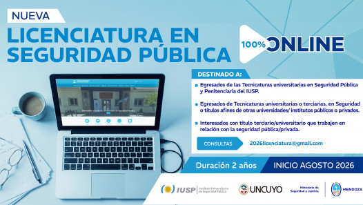 imagen El IUSP lanza su nueva LICENCIATURA EN SEGURIDAD PÚBLICA con modalidad 100% a distancia