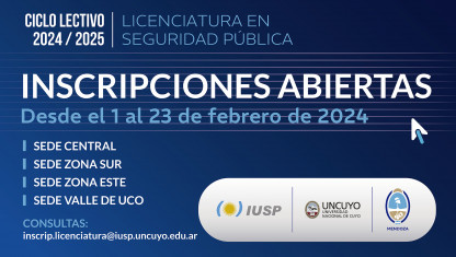 imagen Apertura de Inscripciones para la Licenciatura en Seguridad Pública