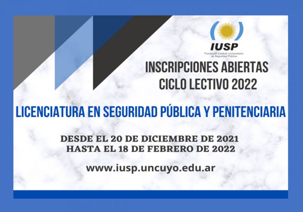 imagen Inscripciones abiertas para la carrera de Licenciatura en Seguridad Pública y Licenciatura en Seguridad Penitenciaria