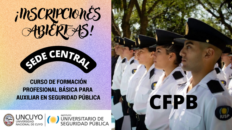 imagen Inscripciones para el Curso de Formación Profesional Básica para Auxiliar de las Policías de Mendoza