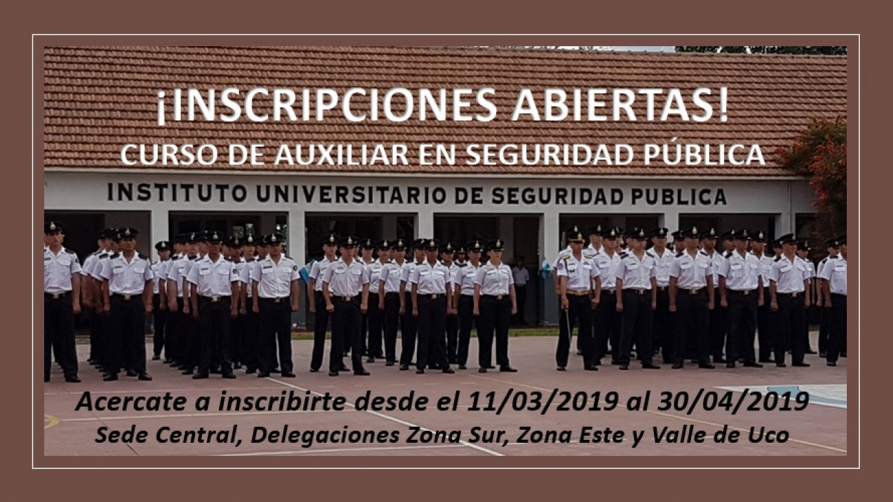 imagen INSCRIPCIONES ABIERTAS DEL CURSO DE AUXILIAR 2019