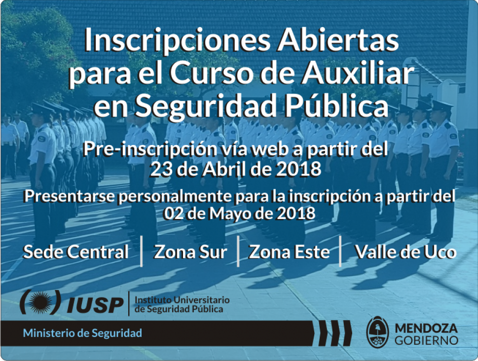 imagen Inscripciones Abiertas para el curso de Auxiliares 2018