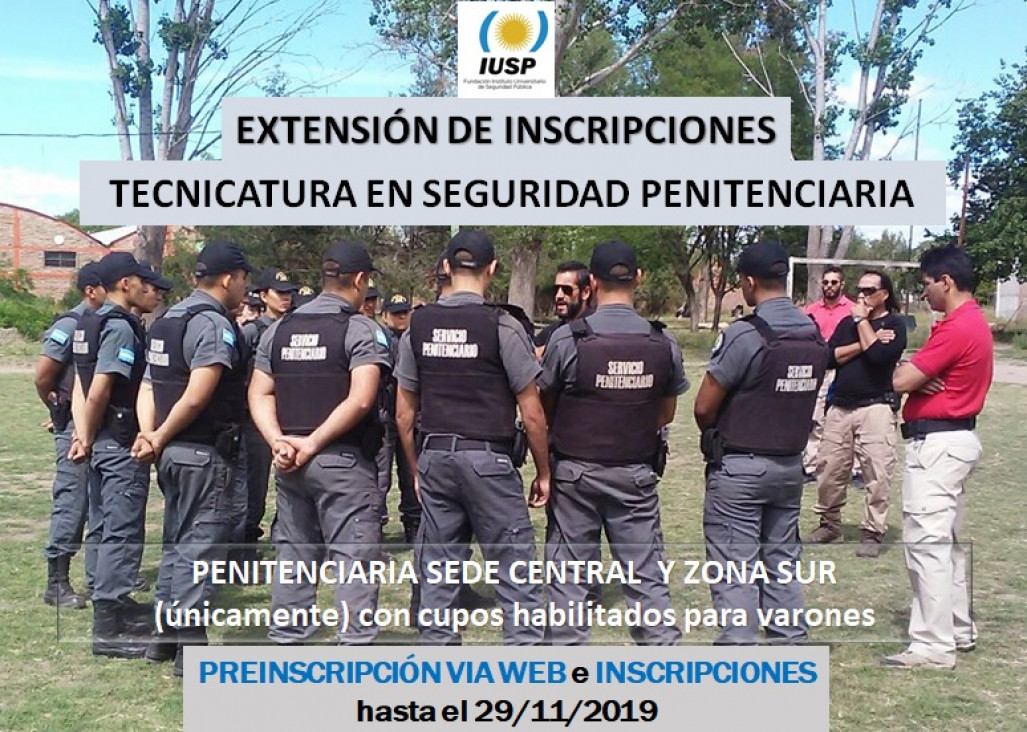 imagen INSCRIPCIONES Tecnicatura en Seguridad Penitenciaria