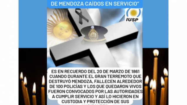 imagen 20 de Marzo "Día de los Policías de Mendoza caídos en servicio"