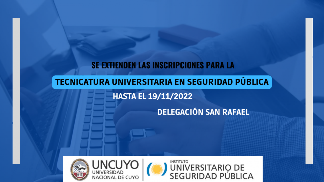 imagen El 19 de Noviembre finalizan las inscripciones a la Tecnicatura en Seguridad Pública