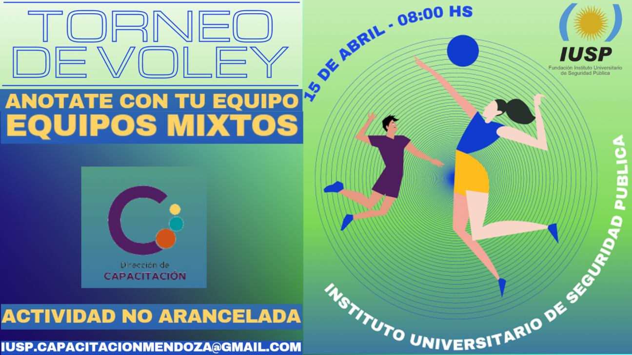 imagen El próximo 15/04/2023 se llevará a cabo un Torneo de Vóley Mixto en el IUSP