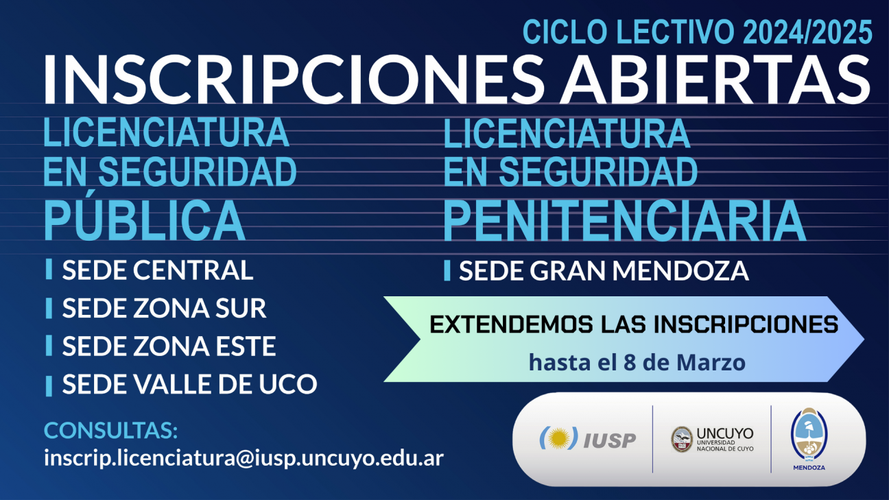 imagen Inscripciones para la carreras de Licenciatura en Seguridad Pública y Licenciatura en Seguridad Penitenciaria